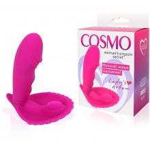 Вибратор для женского оргазма, длина 100 мм, диаметр 33 мм, цвет розовый, Cosmo CSM-23104, бренд Bior Toys, из материала Силикон, длина 10 см.