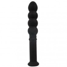 Анальный стимулятор-елочка, длина 200 мм, диаметр 30 мм, цвет черный, Sex Expoert SEM-55093, бренд Sex Expert, из материала Силикон, длина 20 см., со скидкой