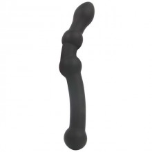 Анальный стимулятор Sex Expert, длина 225 мм, диаметр 32x33x34 мм, цвет черный, SEM-55095, длина 22.5 см.
