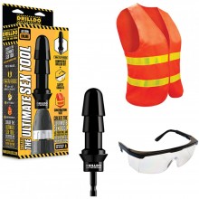 Комплект для секс-дрели Drilldo - бит, очки, жилет, DD-001, из материала Пластик АБС