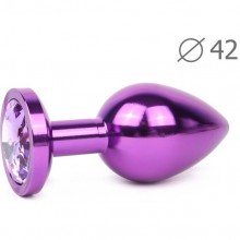 Violet Plug Large втулка анальная, длина 93 мм, диаметр 42 мм, вес 170г, цвет кристалла светло-фиолетовый, vl - 15, из материала Металл, длина 9.3 см.