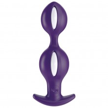 Анальный стимулятор-фаллоимитатор «B Balls White - Dark Violet» от компании Fun Factory, цвет фиолетовый, 39166, длина 12.6 см., со скидкой