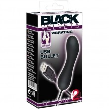 Вибропуля на USB-кабеле «Black Velvets», цвет черный, 5857770000, из материала Силикон, длина 1.7 см.