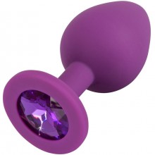 Анальная втулка с фиолетовым кристаллом «Colorful Joy», цвет фиолетовый, You 2 Toys 5171600000, бренд Orion, из материала Силикон, длина 8 см., со скидкой