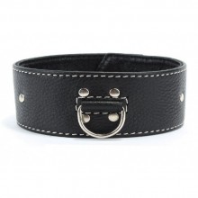 Классический черный кожаный ошейник 55042ars, бренд БДСМ арсенал