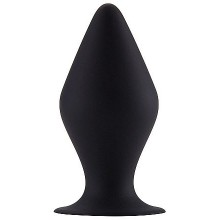 Анальная пробка «Butt Plug With Suction Cup Medium Black», цвет черный, Shots Toys SH-SHT380BLK, бренд Shots Media, из материала Силикон, длина 11 см.