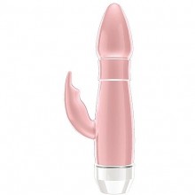 Элегантный вагинальный вибратор «Loraine Pink», цвет розовый, LoveLine SH-LOV014PNK, бренд Shots Media, из материала TPE, длина 16.2 см.