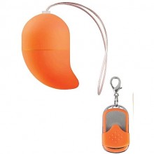 Виброяйцо G-spot с пультом ДУ «Egg Small Orange», оранжевое, SH-SHT087ORA, бренд Shots Media, из материала Пластик АБС, длина 5.5 см.