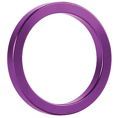 Эрекционное кольцо «Metal Purple Size M», цвет фиолетовый, Ouch SH-OU013PUR, бренд Shots Media, диаметр 4 см.