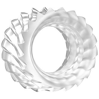 Эрекционное кольцо «SONO N40 Translucent», цвет прозрачный, SH-SON040TRA, бренд Shots Media, из материала TPE, диаметр 2.5 см., со скидкой