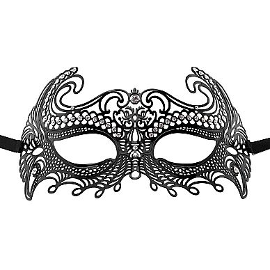 Ажурная БДСМ маска «Sea Goddes Masquerade Black», Ouch SH-OU129BLK, из материала Металл, One Size (Р 42-48)