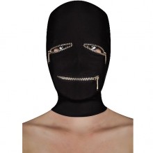 Маска на лицо «Extreme Zipper Mask With Eye and Mouth Zipper», цвет черный, Ouch SH-OU176BLK, бренд Shots Media, длина 34 см.