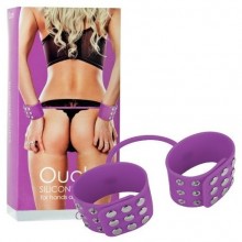 Силиконовые наручники «OUCH Purple», цвет фиолетовый, SH-OU040PUR, коллекция Ouch!