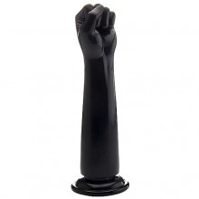 Кулак для фистинга с присоской «Fisting Dildo 12.8 дюймов», цвет черный, SH-REA049BLK, из материала TPR, длина 32 см.