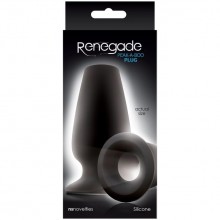 Renegade «Peek A Boo Plug Black» анальная пробка со сквозным отверстием, NSN-1107-13, бренд NS Novelties, длина 10.1 см., со скидкой