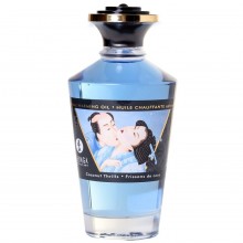 Съедобное интимное массажное масло «Кокосовое волнение», 100 мл, Shunga 2210 SG, цвет голубой, 100 мл.