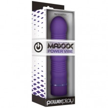 PowerPlay «Maxx Power Vibe - Purple» женский вибромассажер ребристый сиреневый, NSN-0315-35, бренд NS Novelties, из материала Силикон, длина 19.05 см.