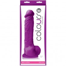Фаллоимитатор на присоске Colours Pleasures «8 Dildo - Purple», цвет фиолетовый, NSN-0405-25, бренд NS Novelties, из материала Силикон, длина 23 см.
