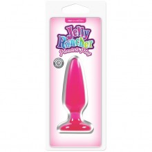 Jelly Rancher «Pleasure Plug - Small - Pink» анальная пробка розовая, бренд NS Novelties, из материала TPE, цвет Розовый, длина 10.1 см.