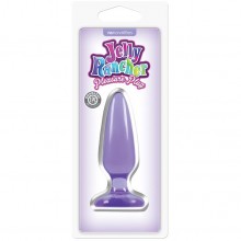 Jelly Rancher «Pleasure Plug Small Purple» анальная пробка, фиолетовая, бренд NS Novelties, из материала TPE, длина 10.1 см.