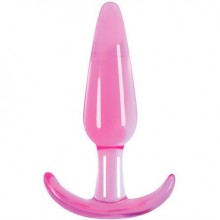 Jelly Rancher «T-Plug - Smooth - Pink» анальная малая пробка розовая, NSN-0451-14, бренд NS Novelties, из материала TPE, длина 10.9 см.