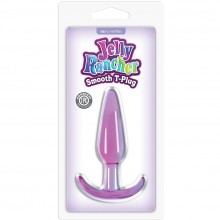 Jelly Rancher «T-Plug - Smooth - Purple» анальная малая пробка фиолетовая с ограничителем-ручкой, NSN-0451-15, цвет Фиолетовый, длина 10.9 см.