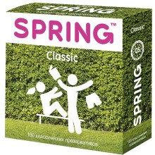 Презервативы классической формы «Spring Classic», упаковка 100 шт, 00198, длина 19.5 см.
