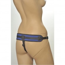 Трусики для страпона «Harness Kanikule Strap-on Vac-U-Lock Anatomic Thong», цвет синий, 1 м., со скидкой