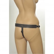Трусики для страпона «Kanikule Leather Strap-on Harness Vac-U-Lock Anatomic Thong», цвет черный, 2 м.