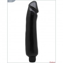 Гладкий водонепроницаемый вибратор для женщин «Wash & Go», цвет черный, Eroticon 30093, длина 24 см.