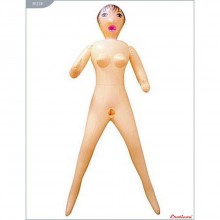 Надувная кукла с 3 рабочими отверстиями, цвет телесный, Eroticon 30228, 2 м.