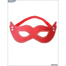 Кожаная маска «Classik», цвет красный, Penthouse P3023R, One Size (Р 42-48)