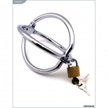 Крестовые металлические наручники, цвет серебристый, Penthouse P3239M