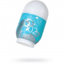 Мастурбатор-яйцо «Capsule 02 Sazanami», многоразовое, цвет голубой, Mens Max 5730240, длина 8 см.