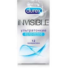 Презервативы Durex «N12 Invisible» ультратонкие, 12 шт., 12 мл., со скидкой