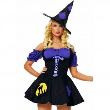Ролевой костюм для девушек «Ночная Ведьмочка», цвет фиолетовый, размер S/M, Le Frivole 02141, из материала Хлопок