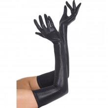 Перчатки Госпожи «Wet Look», цвет черный, размер OS, Fever 03878, One Size (Р 42-48), со скидкой