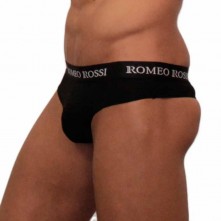 Трусы мужские стринги, цвет черный, размер L, Romeo Rossi RR1006-2-L