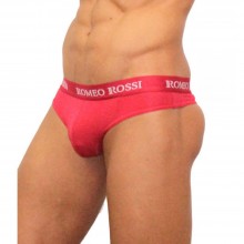 Трусы мужские стринги, цвет красный, размер M, Romeo Rossi RR1006-8-M, из материала Хлопок