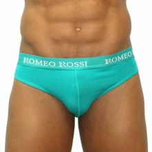 Трусы мужские брифы, цвет голубой, размер L, Romeo Rossi RR2006-7-L, из материала Хлопок, цвет Зеленый