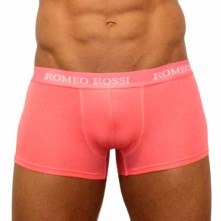 Мужские трусы боксеры, цвет розовый, размер L, Romeo Rossi RR6005-12-L, из материала Хлопок