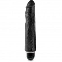 Вагинальный женский вибратор реалистик «10 Cock» из серии King Cock от компании PipeDream, 552523, цвет Черный, длина 30.5 см.