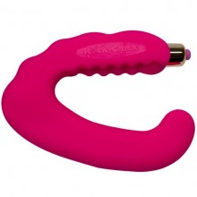 Стимулятор двойного воздействия для женщин «Rock Chick», цвет розовый, Rocks Off, длина 12.5 см.
