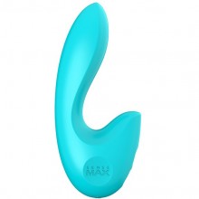 Вибратор для женщин необычной формы для клитора и точки G «Sensevibe», цвет голубой, SenseMax SVT, длина 16 см.