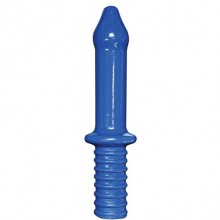 Длинный анальный расширитель «Crackstuffers Medium Plain Truncheon», цвет синий, Mister B MB777022, из материала Винил, длина 38 см.