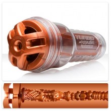 Инновационный мастурбатор Fleshlight «Turbo Ignition», цвет бронза, E27388, из материала Super Skin, длина 24.5 см.