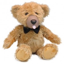 Забавный вибратор в виде медвежонка «Teddy Love», цвет бежевый, E25596, из материала Искусственный мех