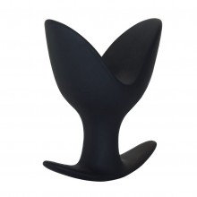 Силиконовый анальный экстендер «Medium Petals Anal Extender», цвет черный, Lola Toys 4219-01Lola, коллекция Backdoor Black Edition, длина 10.5 см.