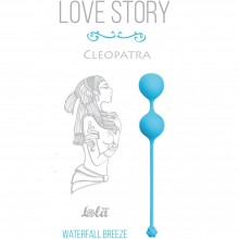 Вагинальные шарики Cleopatra «Waterfall Breeze», цвет голубой, Lola Toys 3007-03Lola, бренд Lola Games, из материала Силикон, коллекция Love Story, длина 16 см.