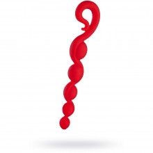 Анальная елочка премиум класса «BendyBeads», цвет красный, 38103, длина 26.2 см.